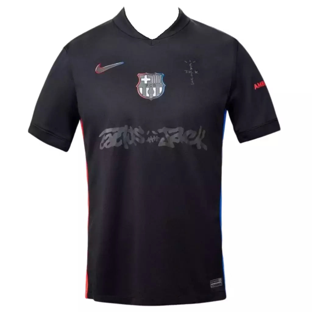 Barcelona II 24/25 Shirt - Nike Men's Fan Shirt - Black + Travis Scott
