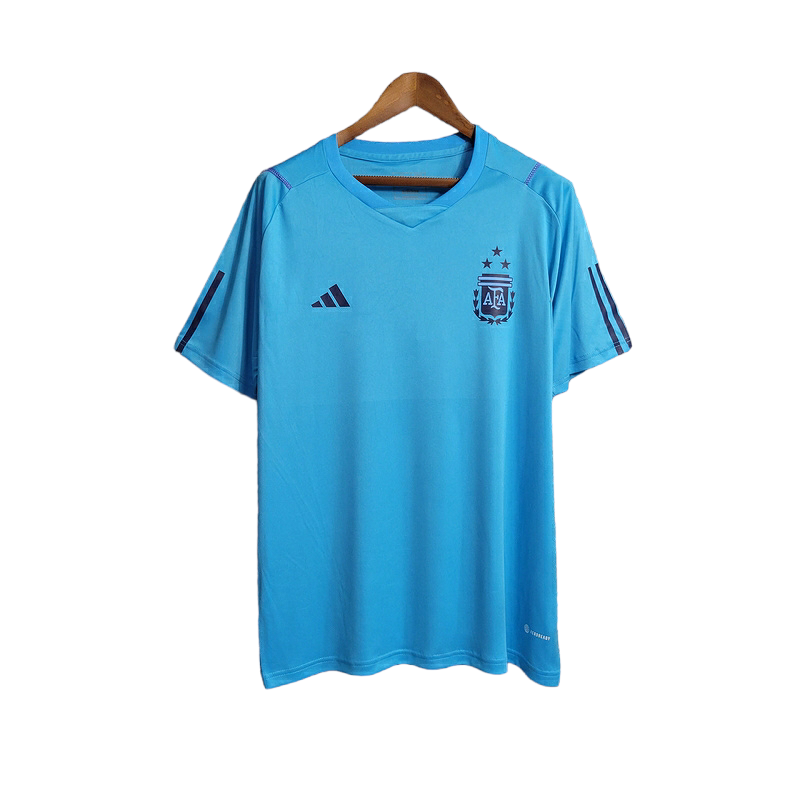 Argentina National Team Training Shirt 23/24 - Adidas Men's Fan Shirt - Blue with white and purple details