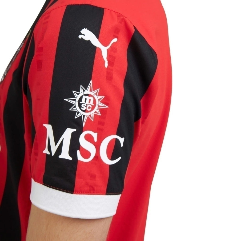 AC Milan Home 24/25 Shirt - Puma Men's Fan Shirt - Red and black with white details
