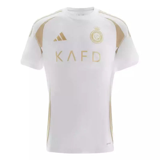 Al nassr III 24/25 Shirt - Adidas Men's Fan Shirt - White and Gold