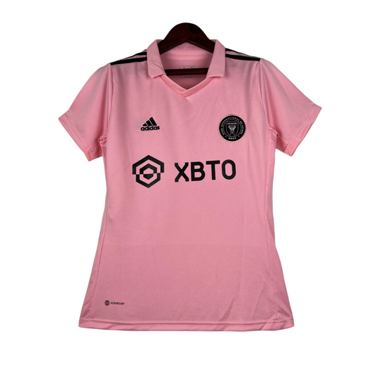 Inter Miami Home 23/24 Shirt - Adidas Women's Fan Shirt - Pink with black details