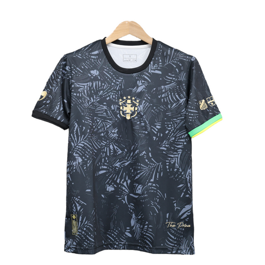 Brazil National Team Shirt Goat Edition 23/24 - Nike Men's Fan Shirt - Black with gold details