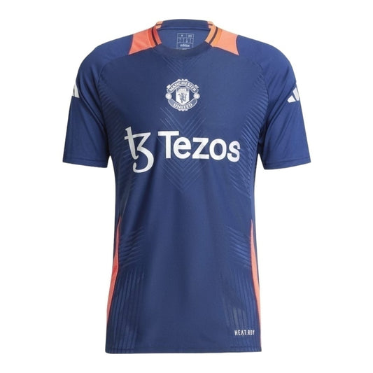 Manchester United 24/25 Training Shirt - Adidas Men's Fan Shirt - Blue