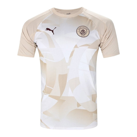 Manchester City Pre-match 24/25 Shirt - Puma Men's Fan Shirt - Beige