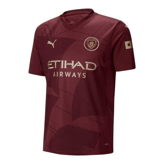 Manchester City 24/25 Third Shirt - Puma Men's Fan Shirt - Wine