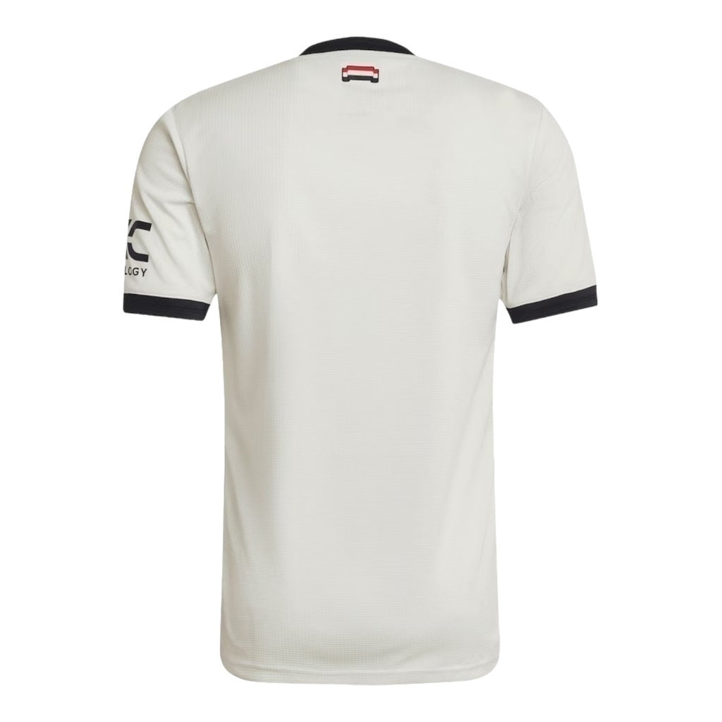 Manchester United 24/25 Third Shirt - Adidas Men's Fan Shirt - White with black and red details