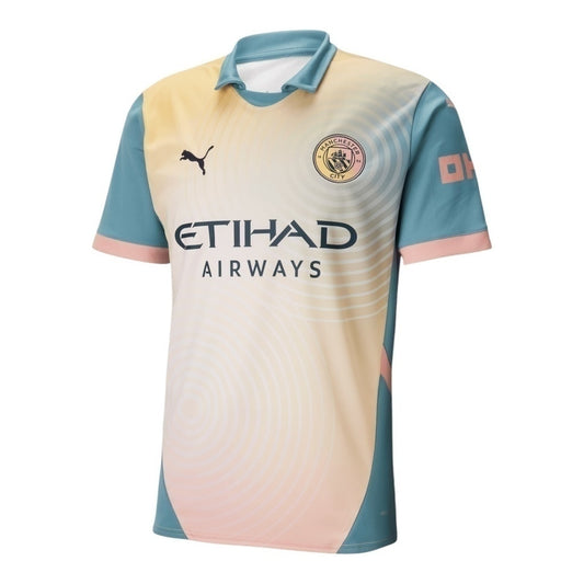 Manchester City IV 24/25 Shirt - Puma Men's Fan Shirt - Beige with grey details