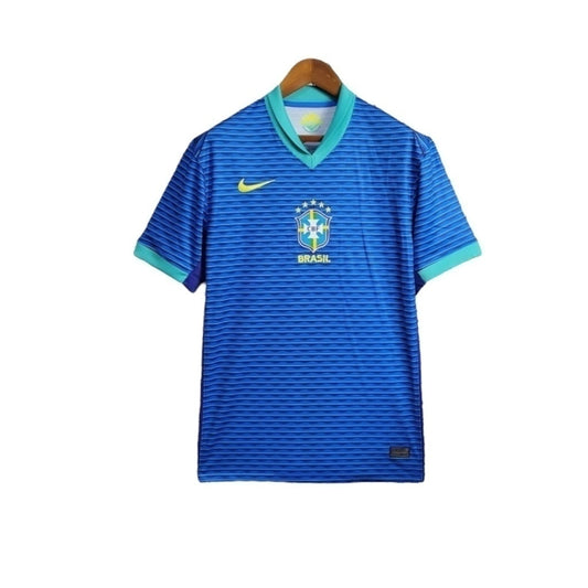 Brazilian National Team Home Shirt 24/25 - Nike Men's Fan Shirt - Blue with green details